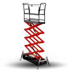 Four scissor hydraulic pipe rail trolleys